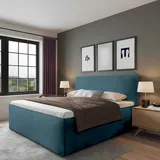 Halmon Schlafkomfort Betten Gent 100 x 200 cm H3 Blau