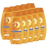 Schauma Schwarzkopf Vitalisierendes Shampoo Superfruit & Glanz (10x 400 ml), Haarshampoo verleiht Glanz & stärkt normales Haar, Glanz-Shampoo mit Superfruit-Extrakt