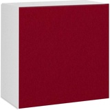 platino24 Schallabsorber Regaleinsatz 1 Element 33 x 33 x 10 cm Bordeaux I Akustikpaneele aus Basotect G+ mit Akustikfilz I Akustikelemente kompatibel mit IKEA KALLAX oder EXPEDIT