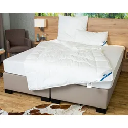 Beco Bettdecke + Kopfkissen »Medibett Made in Green, Bettdecke & Kissen im 2 Tlg. Set«, (Spar-Set, 2 St 1 Bettdecke und 1 Kopfkissen), 89475546-0 weiß B/L: 135 cm x 200 cm   Anzahl Teile 1