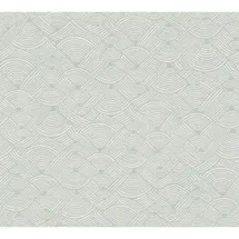 Profhome 387423-GU Ethno Tapete Grafisch Matt Grün Weiß minz-Grün 0,53 m x 10,05 m 5,33 m2