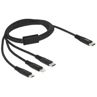 DeLock USB-C auf Lightning/Micro USB 1 m Schwarz