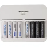 Panasonic 8fach Panasonic Schnell-Ladegerät und 8 Stück eneloop Standard Mignon AA BK-3MCC