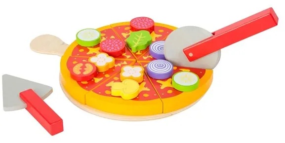 - Wooden Cut and Play Food Pizza Set 21dlg.