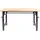 Rikta Werkbank Holz 135 x 60 cm schwarz höhenverstellbar