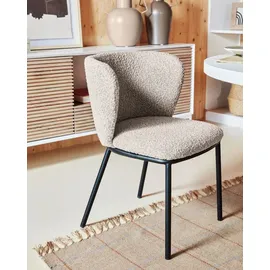 Kave Home 2er Set Kave Home Stuhl Ciselia Stoff Weiß