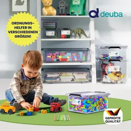 DEUBA Aufbewahrungsbox 29 x 17 x 39 cm 10-tlg. transparent