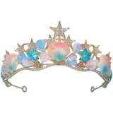 Meerjungfrau-Tiara, Muscheln, Krone, Seestern-Tiara, Haarschmuck, Meerjungfrau-kostüm, Stirnband, Ozean-Stil, Kronen-Tiara Für Frauen Und Mädchen