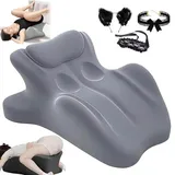 Generisch Couple Pillow,Ergonomisches Keilkissen Aus Memory-Schaum, 27°-Winkel, Mit Abnehmbarem Schutzbezug,Multifunktionales Memory Foam Keilkissen,FüR RüCken Und Nacken. (Grau, 59 * 46 * 24)