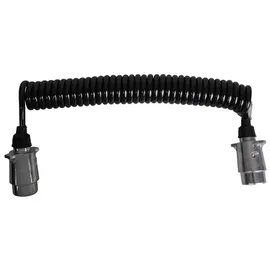 PRO PLUS Spiralkabel 4,5M Anhängerkabel 2x Stecker Verbindungskabel 7 polig Spiralleitung