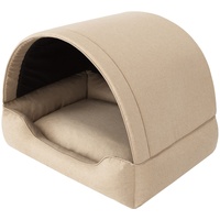 Doggy Hundehöhle Hundebett Katzenbett Hundehütte Haustierbett Hundehaus Hundeliegen Hundesofa Korb Sofa Hundekissen Schlafplatz, Beige, 60x47 cm