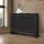 ECD Germany Heizkörperverkleidung Wabenmuster 112x19x82 cm Schwarz MDF