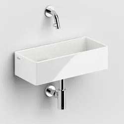 Clou New Flush 3.1 Keramik - Handwaschbecken 38 cm ohne Hahnlochbank