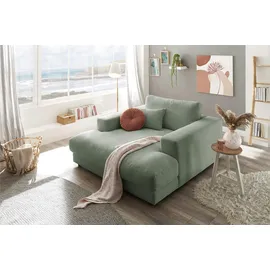 KAWOLA Relaxsessel MADELINE Cord 150 x 86 x 170 cm Grün
