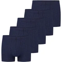 SCHIESSER Retro Boxershorts kariert blau 4XL 5er Pack