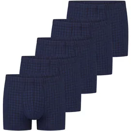 SCHIESSER Retro Boxershorts kariert blau 4XL 5er Pack