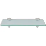 Vingo - Glasregal Wandregale mit Halterung Glasboden Badregal Bad Ablage Glasablage Regal Glas Badablage Glasscheibe Halterung Regale Milchglas
