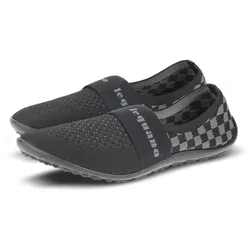 Barfußschuh »CHESS«, Slipper, Freizeitschuh, Bequemschuh verstärkt das taktile Empfinden, Gr. 42, schwarz-grau, , 31994706-42