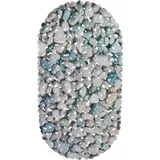 Relaxdays Badewannenmatte Steinoptik, rutschfeste Badeeinlage mit Saugnäpfen, waschbare Rutschmatte, 36 x 68 cm, natur, 1 Stück