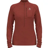 Odlo Damen Rolli Mid layer 1/2 zip TENCIA, spiced apple melange, S