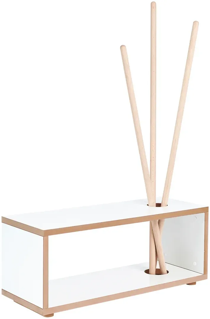 Tojo - ordnung Kinder Garderobe und Bank, weiß / Buche