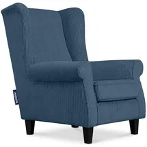 Konsimo Ohrensessel Miles 82 x 105 x 97 cm Blau