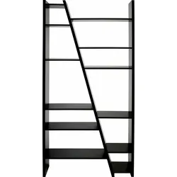 Standregal TEMAHOME, schwarz, Regale, mit schrägem Gestell