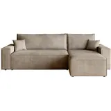 bromarkt Ecksofa, Beige, 3-Sitzer, L-Form, 244x143 cm, Wohnzimmer, Sofas & Couches, Wohnlandschaften, Ecksofas
