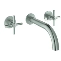 Grohe Atrio Waschtisch-Wand-Dreilochbatterie Supersteel