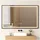 EMKE Badspiegel mit Beleuchtung 120x70cm Schwarzer Rand LED Badezimmerspiegel mit Touch, Antibeschlage, Uhr, Temperatur, Dimmbar, Memory-Funktion, Neutrale Beleuchtung Wandspiegel IP44