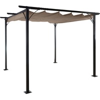 MCW Pergola MCW-C42 3,5 x 3,5 m inkl. Schiebedach taupe