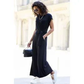 LASCANA Culotte-Overall mit Knotendetail in der Taille, femininer Jumpsuit, festlich schwarz 38
