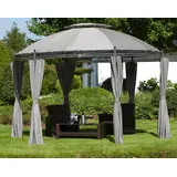 Konifera Pavillon »Tino«, (Set), BxT: 350 x 350 cm grau