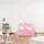 Relaxdays Kinderbett mit Rausfallschutz 70 x 140 cm MDF weiß rosa