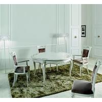 JVmoebel Esstisch Italienische Möbel Esstisch Holz Luxus Tisch Design Tische Esszimmer 140x79cm weiß
