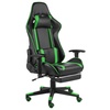Gaming Chair mit Fußstütze Drehbar 20486 schwarz/grün 