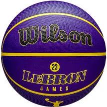 Wilson NBA Player Icon Outdoor Basketball Lila/Gelb 7