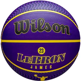 Wilson NBA Player Icon Outdoor Basketball Lila/Gelb 7
