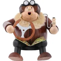 KWO Räuchermann Kantenhocker Pilot 15 cm Mehrfarbig