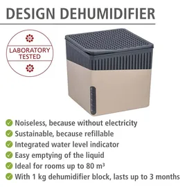 Wenko Luftentfeuchter Modell Cube mit 2 x 1000 g Entfeuchter-Blöcken