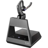 Poly HP Poly Voyager 5200- M Office In Ear Headset Bluetooth®, Kabellos Schwarz mit Bluetooth® Basisstation