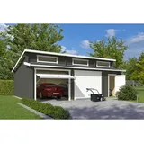 Lasita Maja Blockgarage »Hawaii«, BxT: 820 x 579,6 cm (Außenmaß), Holz - gruen