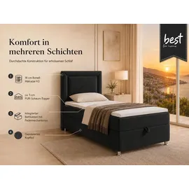 Best For Home Trinity 100 x 200 cm Schwarz