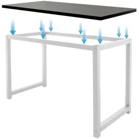 ML-Design Schreibtisch Computertisch Bürotisch Arbeitstisch PC Tisch 120x60cm Schwarz-Weiß