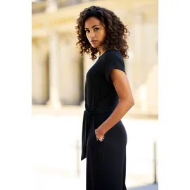 LASCANA Culotte-Overall mit Knotendetail in der Taille, femininer Jumpsuit, festlich schwarz 40