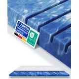 AM Qualitätsmatratzen | 7-Zonen Deluxe Gelschaum-Topper | 80x190 cm | 8 cm Höhe | Matratzentopper | 80/190 | Gel Topper | 7 Zonen