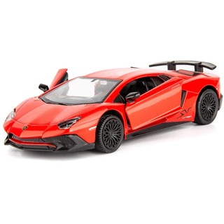 TGRCM-CZ 1/36 Skala Lamborghini Aventador LP700-4 Casting Car Modell, Zink Legierung Spielzeugauto für Kinder, Pull Back Fahrzeuge Spielzeugauto für Kleinkinder Kinder Jungen Mädchen Geschenk (Rot)