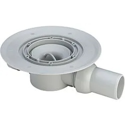 Viega Advantix Badablauf 485412 DN 50, Kunststoff grau, ohne Aufsatz, Ablauf waagerecht