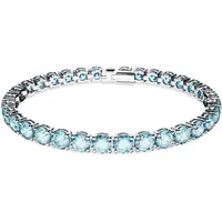 Swarovski Matrix Tennis Armband Blau Rhodiniert 5648929 Größe L