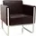 HJH Office Loungesessel ARUBA Kunstleder 56 x 56 x 74 cm Braun höhenverstellbar